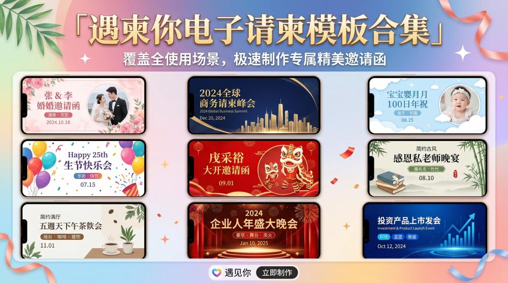 商务人必看！5分钟搞定招商电子请柬，零设计基础也能拿捏专业感